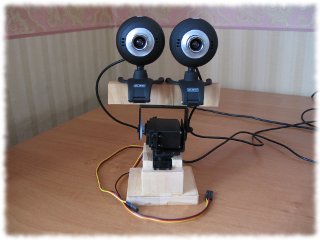 Assemled cameras setup with pan-tilt module