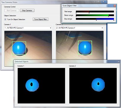 Color filtering and object detection