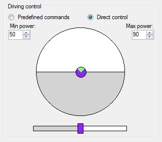 User interface for direct control of motors