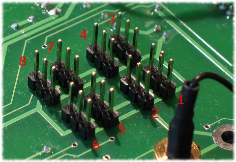 Servos' connection pins