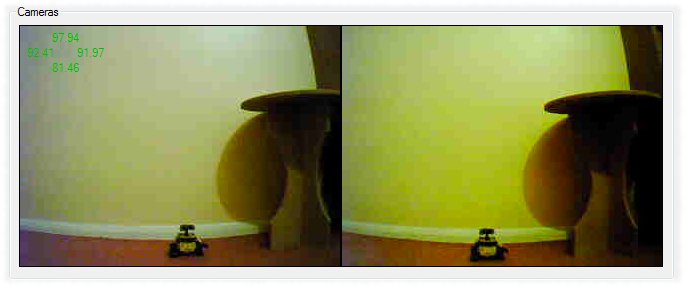 View from robot's cameras